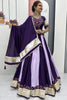 Enchanting Purple Cotton Navratri Special Lehenga Choli With Dupatta