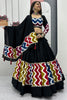 Graceful Black Printed Cotton Navratri Wear Lehenga Choli With Dupatta