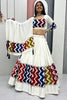 Enchanting White Printed Cotton Navratri Special Lehenga Choli With Dupatta