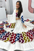 Enchanting White Printed Cotton Navratri Special Lehenga Choli With Dupatta