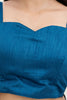 Stylish Aqua Blue Sequins Chinon Reception Wear Saree With Blouse