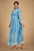 Beautiful Sky-Blue Dori Work Georgette Festival Wear Pant Suit