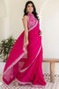 Adorable Rani Pink Sequins Silk Reception Wear Saree With Blouse