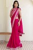 Adorable Rani Pink Sequins Silk Reception Wear Saree With Blouse