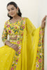 Luxurious Yellow Floral Embroidered Organza Haldi Wear Lehenga Choli