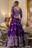 Lavish Purple Sequins Georgette Wedding Lehenga Choli With Dupatta