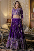 Lavish Purple Sequins Georgette Wedding Lehenga Choli With Dupatta