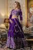 Lavish Purple Sequins Georgette Wedding Lehenga Choli With Dupatta