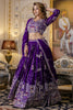Lavish Purple Sequins Georgette Wedding Lehenga Choli With Dupatta