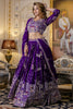 Lavish Purple Sequins Georgette Wedding Lehenga Choli With Dupatta