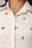 Gorgeous White Embroidered Cotton Casual Wear Dress
