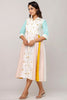 Gorgeous White Embroidered Cotton Casual Wear Dress