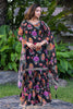 Alluring Black Floral Printed Georgette Festival Wear Palazzo Suit