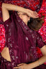 Winsome Wine Thread Embroidered Net Lehenga Choli With Dupatta