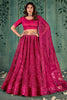 Fascinating Pink Sequins Net Engagement Wear Lehenga Choli