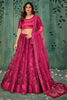 Fascinating Pink Sequins Net Engagement Wear Lehenga Choli