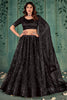 Alluring Black Sequins Net Reception Wear Lehenga Choli