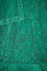 Beautiful Green Embroidered Net Wedding Wear Lehenga Choli