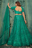 Beautiful Green Embroidered Net Wedding Wear Lehenga Choli