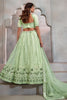 Attractive Mint Green Sequins Net Wedding Wear Lehenga Choli