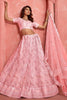 Fantastic Peach Sequins Net Engagement Wear Lehenga Choli