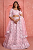 Enchanting Pink Sequins Net Designer Lehenga Choli With Dupatta