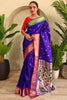Amazing Purple Weaving Paithani Silk Festival Wear Saree With Blouse