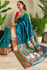 Adorable Green Weaving Pichwai Silk Event Wear Saree With Blouse