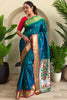 Adorable Green Weaving Pichwai Silk Event Wear Saree With Blouse