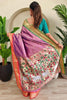 Charming Light Pink Pichwai Weaving Silk Casual Wear Saree With Blouse
