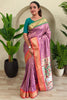 Charming Light Pink Pichwai Weaving Silk Casual Wear Saree With Blouse
