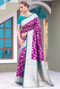 Gorgeous Purple Zari Weaving Banarasi Silk Festival Wear Saree