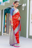 Striking Red Zari Weaving Banarasi Silk Wedding Saree With Blouse