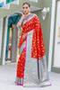 Striking Red Zari Weaving Banarasi Silk Wedding Saree With Blouse
