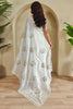 Adorable White Sequins Work Organza Festival Wear Saree With Blouse