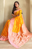 Amazing Yellow Zari Weaving Silk Festival Wear Saree With Blouse