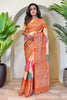 Incredible Orange Bandhani Printed Tissue Silk Festival Wear Saree