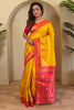 Stunning Yellow Zari Weaving Paithani Silk Haldi Wear Saree With Blouse
