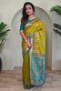 Dazzling Green Zari Weaving Paithani Silk Function Wear Saree