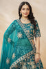 Outstanding Teal Green Dori Embroidery Silk Wedding Lehenga Choli