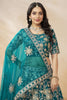 Outstanding Teal Green Dori Embroidery Silk Wedding Lehenga Choli