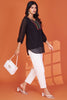 Fabulous Black Thread Embroidered Georgette Western Top