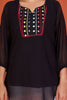 Fabulous Black Thread Embroidered Georgette Western Top