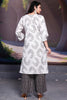 Bewitching White Floral Printed Cotton Daily Wear Kurta With Palazzo