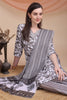 Spectacular Grey Floral Printed Cotton Casual Wear Salwar Suit With Dupatta