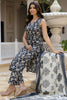 Charming Grey Floral Printed Cotton Daily Wear Salwar Suit With Dupatta