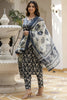 Charming Grey Floral Printed Cotton Daily Wear Salwar Suit With Dupatta