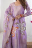 Surprising Pink Floral Print Silk Festival Wear Pant Suit With Dupatta