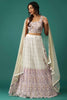 Pretty Off-White Floral Printed Georgette Festival Wear Lehenga Choli 