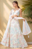 Awesome White Sequins Work Net Engagement Wear Lehenga Choli